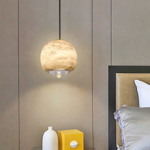 Alabaster Dome Pendant Light, model HPL-000018