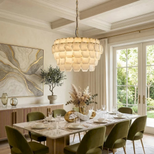 Alabaster Chandelier, model HPL-000027