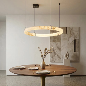 Alabaster Ring Chandelier, model HPL-000028