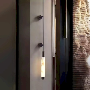 Alabaster Tube Wall Sconce, model HPL-000050
