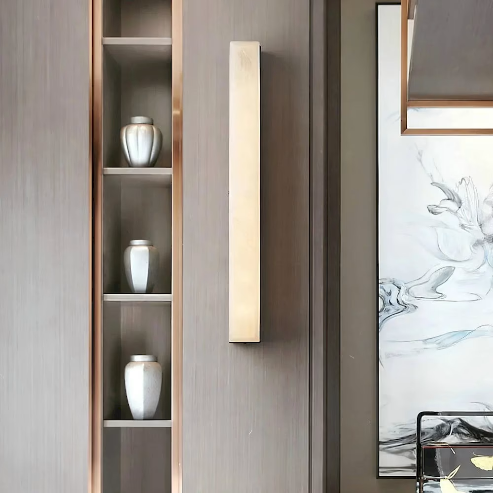 Alabaster Bar Linear Wall Sconce, model HPL-000073
