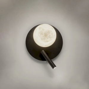 Alabaster Orb Disc Wall Sconce, model HPL-000078