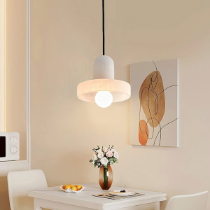 Alabaster Disc Pendant Light, model HPL-000084