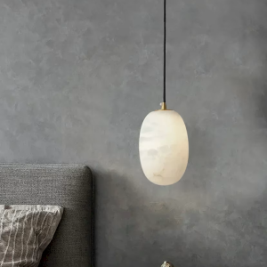 Alabaster & Brass Pendant Light, model HPL-000098
