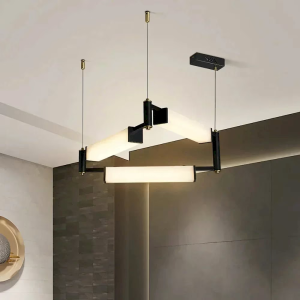Alabaster Linear Bar Pendant Light, model HPL-000108