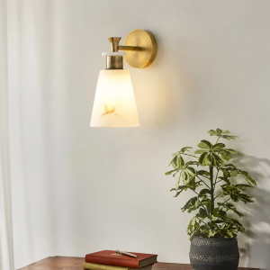 Alabaster Wall Sconce, model HPL-000138