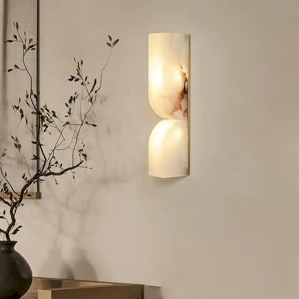 Alabaster Wall Sconce, model HPL-000140