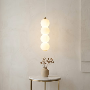 Alabaster & Brass Pendant Light, model HPL-000152
