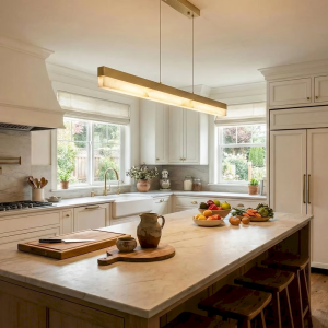 Alabaster Bar Linear Pendant Light, model HPL-000153