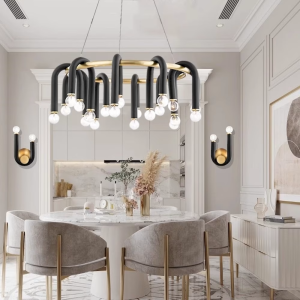 Iron Ring Chandelier, model HPL-000173