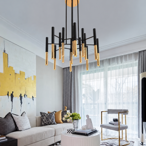 Aluminium Tube Chandelier, model HPL-000174