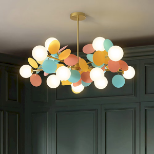 Glass Disc Chandelier, model HPL-000266