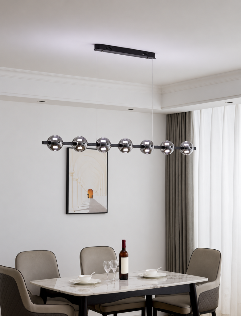 Glass Linear Bar Pendant Light, model HPL-000272