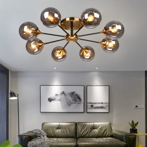 Glass Globe Ceiling Light, model HPL-000284
