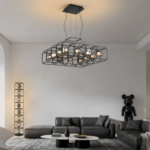 Glass Globe Chandelier, model HPL-000291