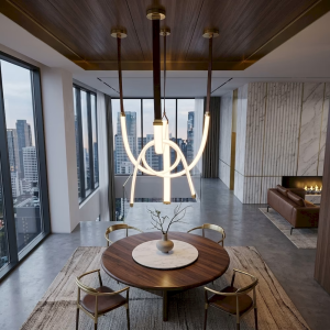 Leather & Silicone Tube Pendant Light, model HPL-000349