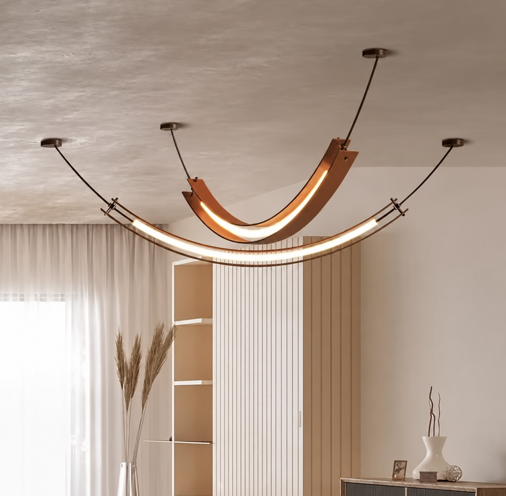Leather & Silicone Bar Pendant Light, model HPL-000355
