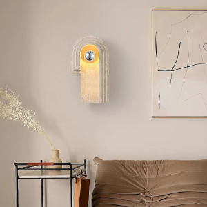 Travertine Wall Sconce, model HPL-000417