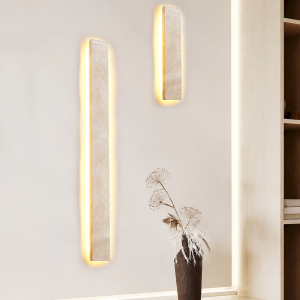 Travertine Wall Sconce, model HPL-000422