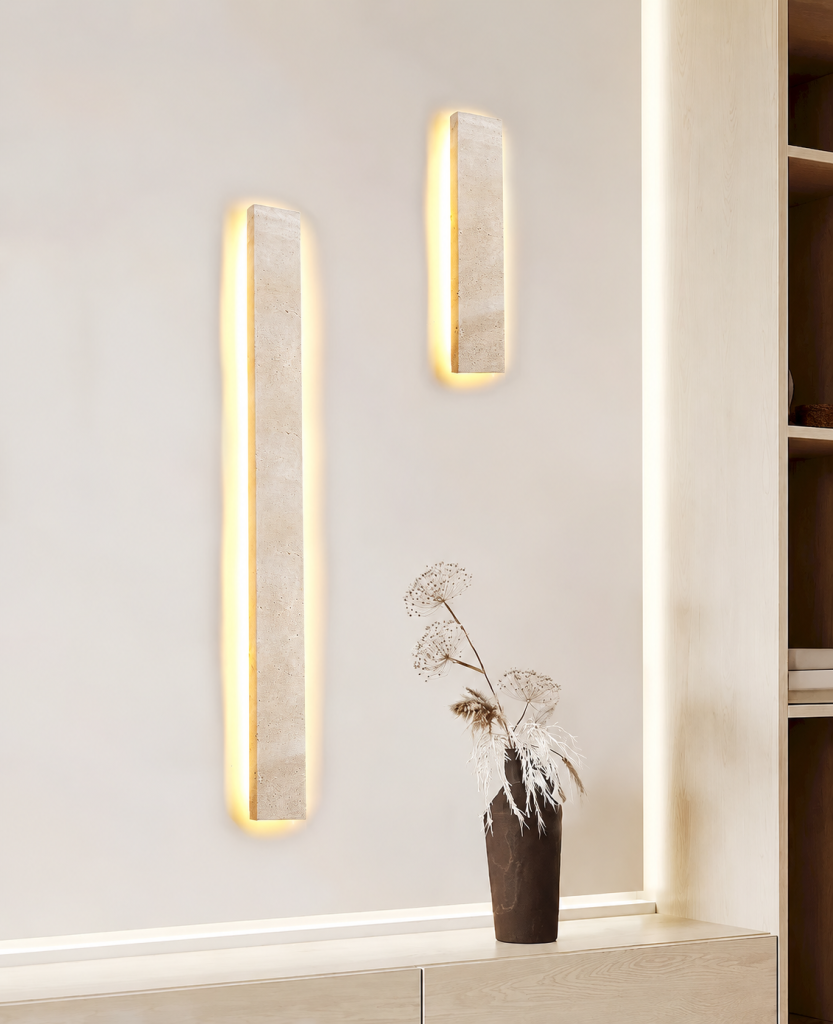 Travertine Wall Sconce, model HPL-000422