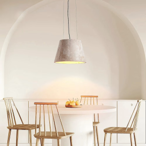 Travertine Cone Pendant Light, model HPL-000440