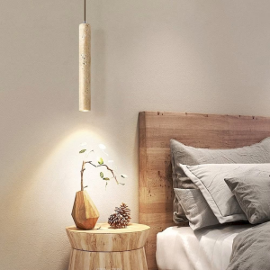 Travertine Tube Pendant Light, model HPL-000448
