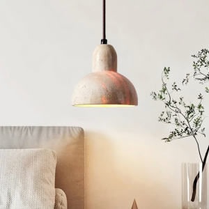 Travertine Dome Mushroom Pendant Light, model HPL-000471