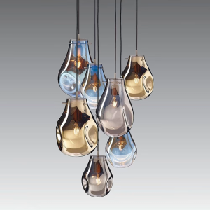Glass Pendant Light, model HPL-000531