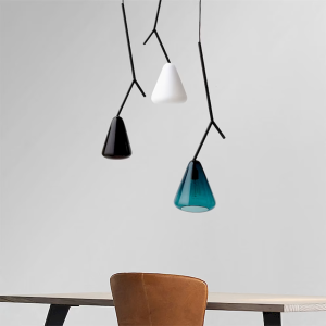 Glass Branch Cone Pendant Light, model HPL-000535