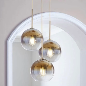 Glass Globe Pendant Light, model HPL-000548