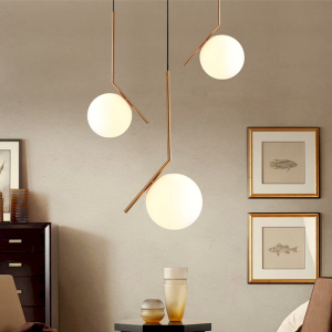 Glass Globe Pendant Light, model HPL-000549