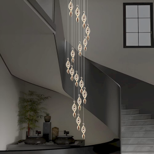 Acrylic Cascade Spiral Chandelier, model HPL-000844