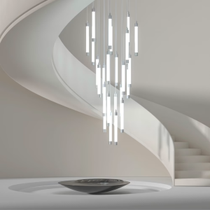 Acrylic Cascade Tube Chandelier, model HPL-000854
