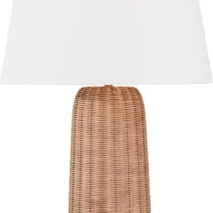 Rattan & Fabric Table Lamp, model HPL-000877