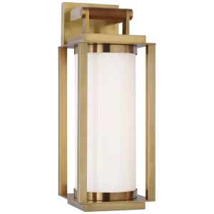 Glass & Brass Wall Sconce, model HPL-000882