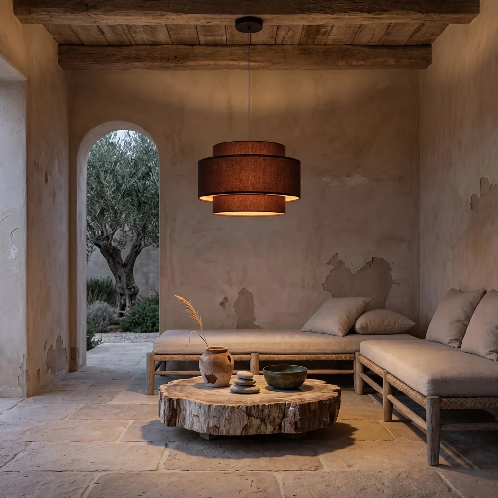 Fabric Pendant Light, model HPL-000891