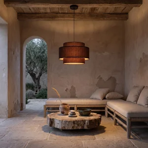 Fabric Pendant Light, model HPL-000891