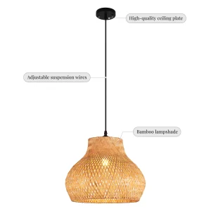 Bamboo Pendant Light, model HPL-000894