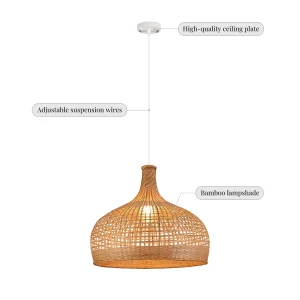 Bamboo Pendant Light, model HPL-000897