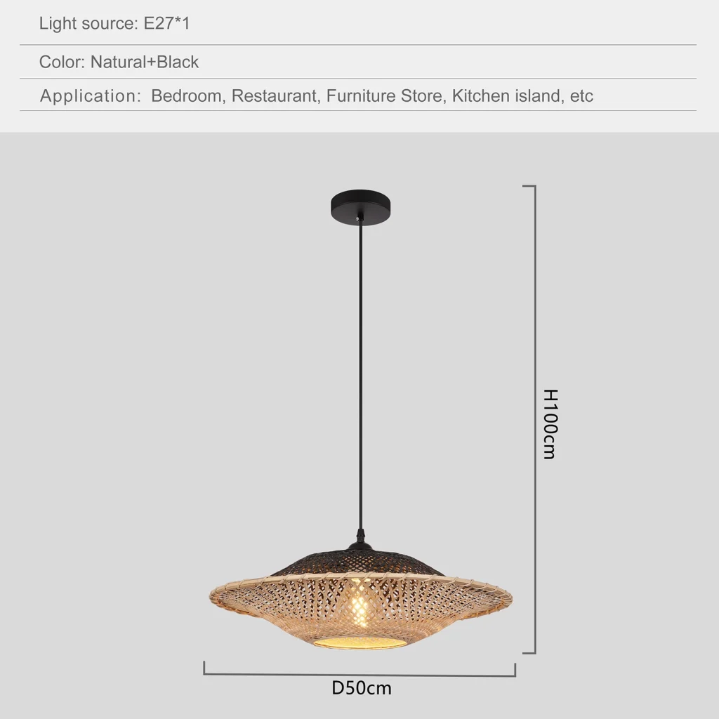 Bamboo Pendant Light, model HPL-000899