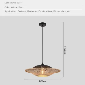 Bamboo Pendant Light, model HPL-000899