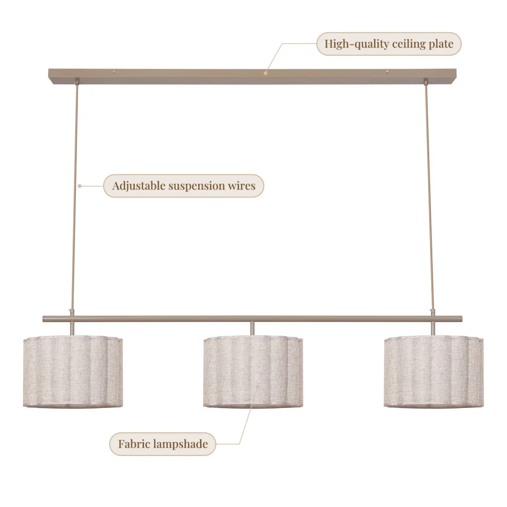 Fabric Pendant Light, model HPL-000902