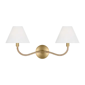 Rattan & Fabric Wall Sconce, model HPL-000911