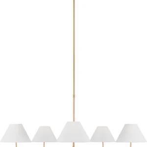 Rattan & Fabric Chandelier, model HPL-000913
