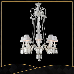 Crystal & Glass Pendant Light, model HPL-000935