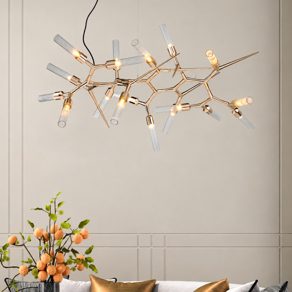 Branching Glass Chandelier, model HPL-000938