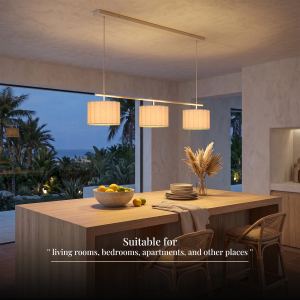 Fabric Linear Pendant Light, model HPL-000942, representative configuration HPL-000942-01
