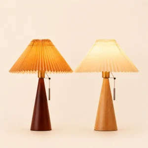 Wood & Fabric Table Lamp, representative model image, model HPL-000973