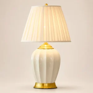 Fabric & Ceramic Table Lamp, representative model image, model HPL-000996