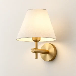 Brass & Fabric Wall Sconce, representative model image, model HPL-001015